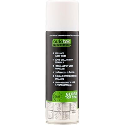 Autotek Professional Appliance White Spray Paint, Aerosol Spray, 300 ml Autotek Professional Appliance White Spray Paint, Aerosol Spray, 300 ml