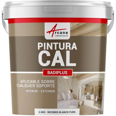 ARCANE INDUSTRIES Jabelga de cal para Paredes Interiores y Fachadas Exteriores BADIPLUS Miconos Blanco Puro ARCANE INDUSTRIES Jabelga de cal para Paredes Interiores y Fachadas Exteriores BADIPLUS Miconos Blanco Puro