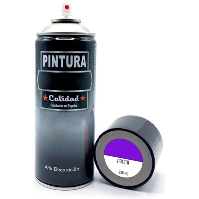AC Bote de Pintura en Spray Fabricado en España Ideal para cualquier superficie, Madera, Metal, Cartón, Piedra o Cerámica Capidad de 200 ML Color Violeta AC Bote de Pintura en Spray Fabricado en España Ideal para cualquier superficie, Madera, Metal, Cartón, Piedra o Cerámica Capidad de 200 ML Color Violeta