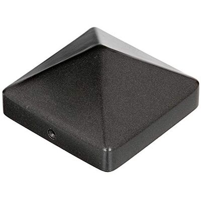 Alberts Capuchón para postes de madera, Modelo alto, Fundición de aluminio, antracita metálica, 90 x 90 mm Alberts Capuchón para postes de madera, Modelo alto, Fundición de aluminio, antracita metálica, 90 x 90 mm