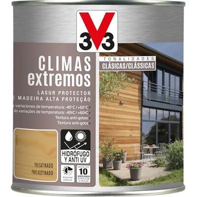 V33 Protector decorativo de la madera climas extremos pino 750ml V33 Protector decorativo de la madera climas extremos pino 750ml