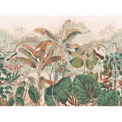 Rasch Papel pintado – Papel pintado fotográfico sobre fieltro con hojas, flores y pájaros en tonos rojos, marrones y verdes de la colección Curiosity – 2,65 m x 2,65 m (largo x ancho) Rasch Papel pintado – Papel pintado fotográfico sobre fieltro con hojas, flores y pájaros en tonos rojos, marrones y verdes de la colección Curiosity – 2,65 m x 2,65 m (largo x ancho)