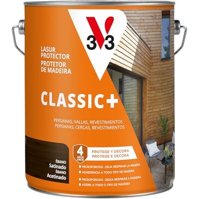 V33 PROTECTOR DECORATIVO DE LA MADERA CLASSIC+ SATINADO EBANO 5L V33 PROTECTOR DECORATIVO DE LA MADERA CLASSIC+ SATINADO EBANO 5L