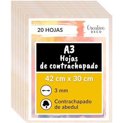 Creative 20 x A3 Tablero Madera Manualidades Contrachapado Creative 20 x A3 Tablero Madera Manualidades Contrachapado