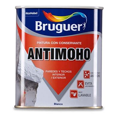 Bruguer Pintura con Conservante Antimoho Mate Blanco 750 ml Bruguer Pintura con Conservante Antimoho Mate Blanco 750 ml