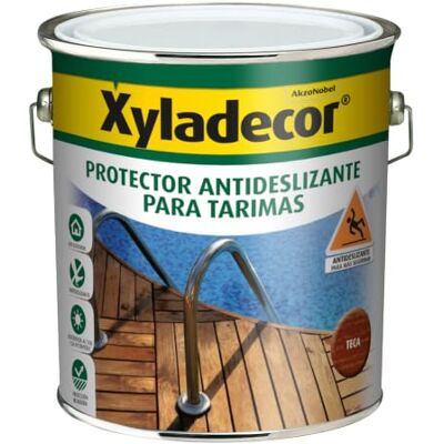 Xyladecor lasur protector antideslizante para Tarimas madera, Teca 5 L Xyladecor lasur protector antideslizante para Tarimas madera, Teca 5 L