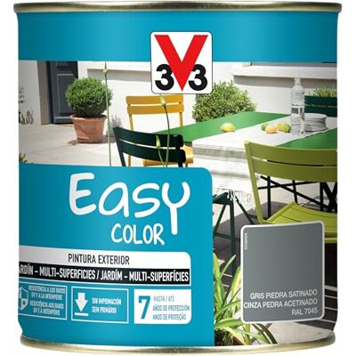 V33 Pintura Easy Color Satinado Gris Piedra 0,5L V33 Pintura Easy Color Satinado Gris Piedra 0,5L