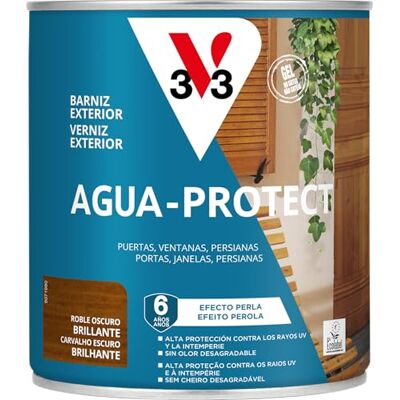 V33 Barniz Exterior AGUA PROTECT Roble Oscuro 0,75l V33 Barniz Exterior AGUA PROTECT Roble Oscuro 0,75l
