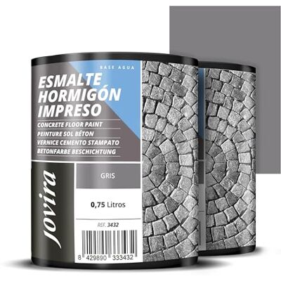 JOVIRA PINTURAS Resina-Esmalte Hormigón Impreso. Resina renovadora para pavimentos de hormigón. (2x750 Mililitros, Gris) D-20-2 JOVIRA PINTURAS Resina-Esmalte Hormigón Impreso. Resina renovadora para pavimentos de hormigón. (2x750 Mililitros, Gris) D-20-2