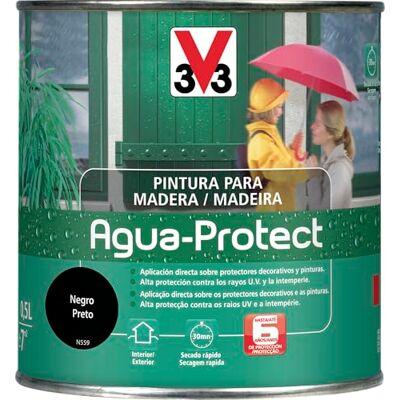 V33 PINTURA MADERA AGUA PROTECT SATINADO NEGRO 0,5L V33 PINTURA MADERA AGUA PROTECT SATINADO NEGRO 0,5L