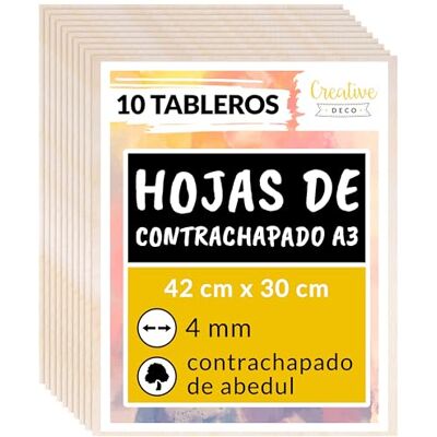 Creative 10 x A3 Tablero Madera Manualidades Contrachapado Creative 10 x A3 Tablero Madera Manualidades Contrachapado