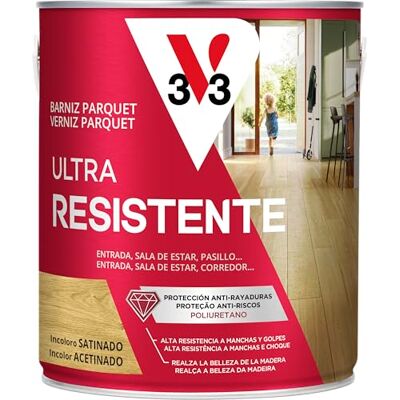V33 Barniz Parquet Ultra Resistente Satinado Incoloro 2,5L V33 Barniz Parquet Ultra Resistente Satinado Incoloro 2,5L