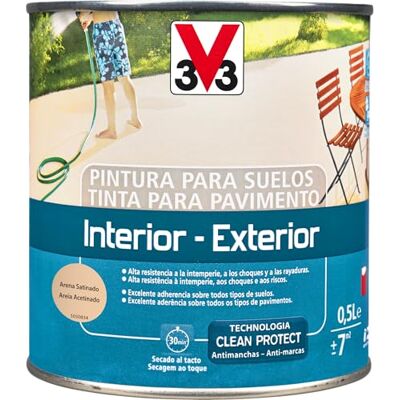 V33 Pintura Suelos Interior Exterior Arena Satinado 0,5L V33 Pintura Suelos Interior Exterior Arena Satinado 0,5L