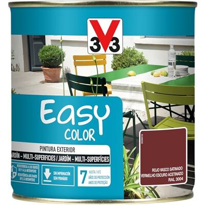 V33 Pintura Easy Color Satinado Rojo Vasco 0,5L V33 Pintura Easy Color Satinado Rojo Vasco 0,5L