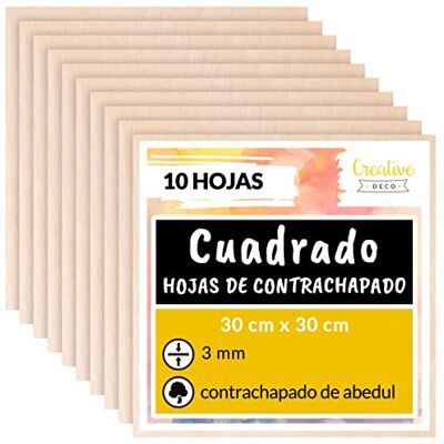Creative 10 x 30x30cm Tablero Madera Manualidades Contrachapado Creative 10 x 30x30cm Tablero Madera Manualidades Contrachapado