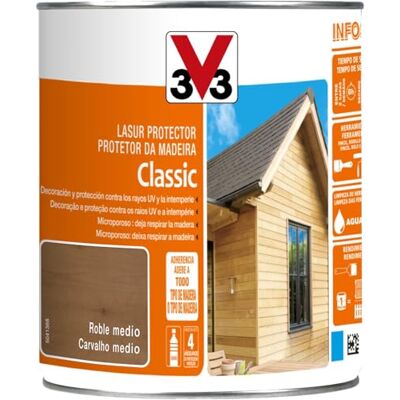 V33 Protector Decorativo De La Madera Classic Satinado Roble Medio 0,75L V33 Protector Decorativo De La Madera Classic Satinado Roble Medio 0,75L