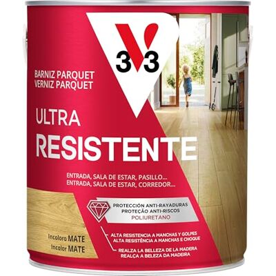 V33 BARNIZ PARQUET ULTRA RESISTENTE MATE INCOLORO 2,5L V33 BARNIZ PARQUET ULTRA RESISTENTE MATE INCOLORO 2,5L