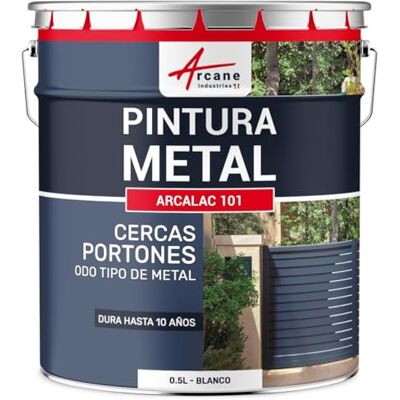 ARCANE INDUSTRIES Pintura Metal Hierro Antioxidante Exterior Interior 0,5 L Blanco RAL 9003 ARCANE INDUSTRIES Pintura Metal Hierro Antioxidante Exterior Interior 0,5 L Blanco RAL 9003