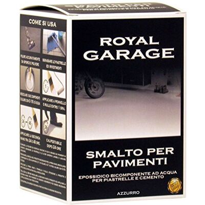 Brava Royal Garaje esmalte para suelos epoxi al agua, azul, 750 ml Brava Royal Garaje esmalte para suelos epoxi al agua, azul, 750 ml