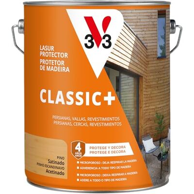 V33 PROTECTOR DECORATIVO DE LA MADERA CLASSIC+ SATINADO PINO 5L V33 PROTECTOR DECORATIVO DE LA MADERA CLASSIC+ SATINADO PINO 5L