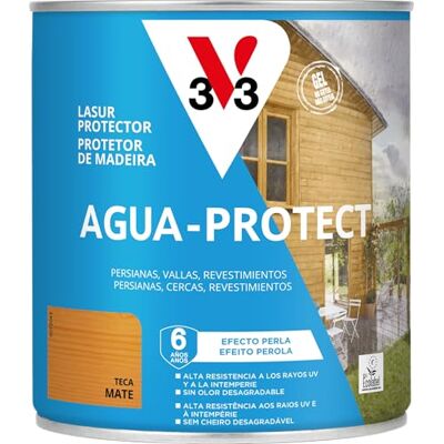 V33 Protector Decorativo de la Madera Agua Protect Mate Teca 0,75L V33 Protector Decorativo de la Madera Agua Protect Mate Teca 0,75L