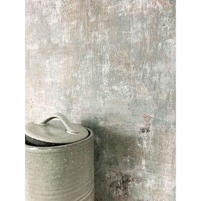 Newroom papel pintado gris efecto yeso vintage salón comedor Newroom papel pintado gris efecto yeso vintage salón comedor