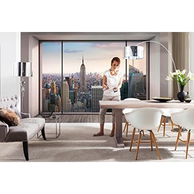 Komar Superflowdesign Adhesivo para pared con diseño de imagen de vistas de Nueva York desde un edificio (368 x 254 cm) Komar Superflowdesign Adhesivo para pared con diseño de imagen de vistas de Nueva York desde un edificio (368 x 254 cm)