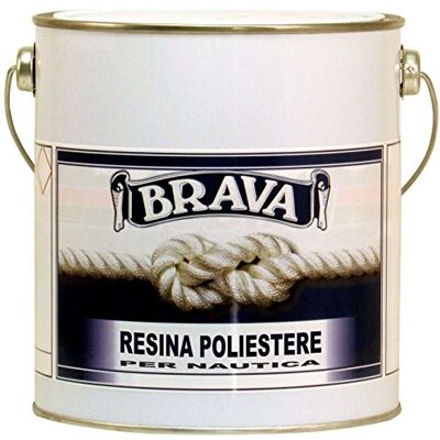 Brava Resina de poliéster, Azul, 2500 ml Brava Resina de poliéster, Azul, 2500 ml
