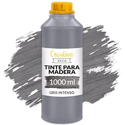 Creative 1L Barniz Madera Interior Tinte al Agua Color Gris Intenso Creative 1L Barniz Madera Interior Tinte al Agua Color Gris Intenso