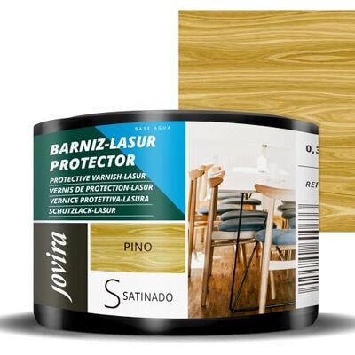 Jovira - Lasur Protector al Agua Satinado - Pino - 0.375 L - Acabado de madera Jovira - Lasur Protector al Agua Satinado - Pino - 0.375 L - Acabado de madera