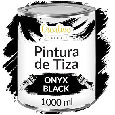 Creative 1L Negra Ónice Pintura a la Tiza para Muebles sin Lijar Chalk Creative 1L Negra Ónice Pintura a la Tiza para Muebles sin Lijar Chalk