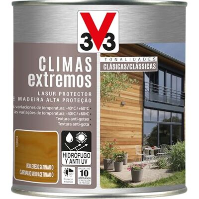 V33 Protector decorativo de la madera climas extremos roble medio 750ml V33 Protector decorativo de la madera climas extremos roble medio 750ml