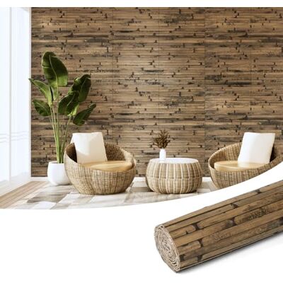 Art3d Panel de pared de bambú natural para decoración de pared interior, paneles renovables para pared, techo, muebles, gabinetes, oficinas, 30 x 244 cm, color quemado oscuro Art3d Panel de pared de bambú natural para decoración de pared interior, paneles renovables para pared, techo, muebles, gabinetes, oficinas, 30 x 244 cm, color quemado oscuro