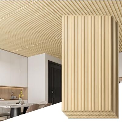 Art3d 12 piezas 3D paneles de pared PVC azulejos de techo listones de diseño decoración de la pared interior 120x60 cm (2x4 FT) decorativo suspendido azulejos de techo roble 8,8 ㎡ Art3d 12 piezas 3D paneles de pared PVC azulejos de techo listones de diseño decoración de la pared interior 120x60 cm (2x4 FT) decorativo suspendido azulejos de techo roble 8,8 ㎡