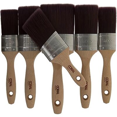Conjunto de Brochas Ovales Coral Aspire - 6 Piezas - Juego de Brochas Conjunto de Brochas Ovales Coral Aspire - 6 Piezas - Juego de Brochas