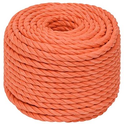 vidaXL Cuerda de Trabajo Seguridad Incendio Escalada Aire Libre Exterior Camping Torcida Bricolaje Artesanía Polipropileno Naranja 10 mm 25 m vidaXL Cuerda de Trabajo Seguridad Incendio Escalada Aire Libre Exterior Camping Torcida Bricolaje Artesanía Polipropileno Naranja 10 mm 25 m