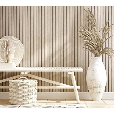 marburg Papel pintado efecto 3D efecto madera beige paneles acústicos papel pintado no tejido salón dormitorio 10,05 x 0,53 m fabricado en Alemania marburg Papel pintado efecto 3D efecto madera beige paneles acústicos papel pintado no tejido salón dormitorio 10,05 x 0,53 m fabricado en Alemania