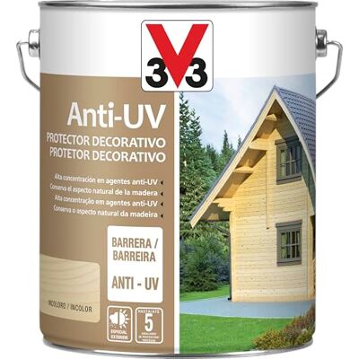 V33 Protector Decorativo De La Madera Anti UV Satinado Incoloro 5L V33 Protector Decorativo De La Madera Anti UV Satinado Incoloro 5L