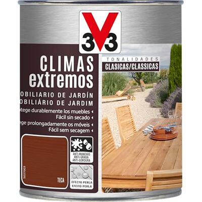 V33 Aceite Teca Climas Extremos Mate Teca 0.75 L V33 Aceite Teca Climas Extremos Mate Teca 0.75 L