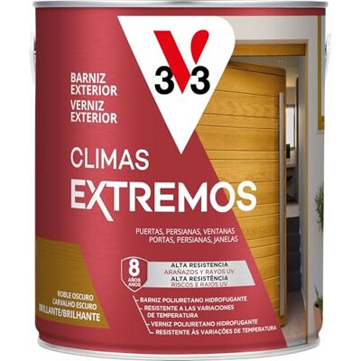 V33 Barniz Exterior Climas Extremos Brillante Roble Oscuro 2,5L V33 Barniz Exterior Climas Extremos Brillante Roble Oscuro 2,5L
