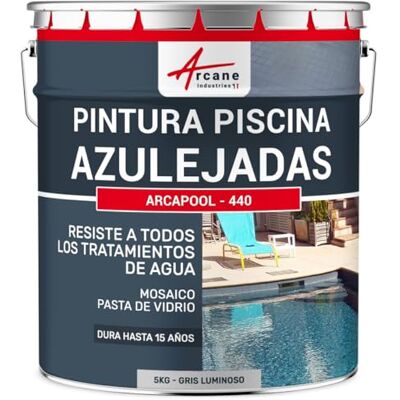 ARCANE INDUSTRIES Pintura Piscina Azulejos, Mosaico, Impermeabilizante 5 kg Gris Claro ARCANE INDUSTRIES Pintura Piscina Azulejos, Mosaico, Impermeabilizante 5 kg Gris Claro