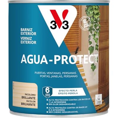 V33 Barniz Exterior AGUA PROTECT Incoloro 0,75l V33 Barniz Exterior AGUA PROTECT Incoloro 0,75l