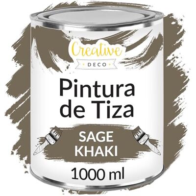 Creative 1L Caqui Salvia Pintura a la Tiza para Muebles sin Lijar Creative 1L Caqui Salvia Pintura a la Tiza para Muebles sin Lijar