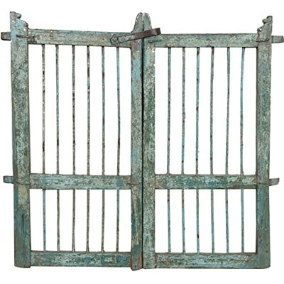 Biscottini Puerta de Madera para Exterior 107x6x98 cm Puerta jardín con Doble Puerta Puerta jardín Exterior Vintage restaurada Biscottini Puerta de Madera para Exterior 107x6x98 cm Puerta jardín con Doble Puerta Puerta jardín Exterior Vintage restaurada