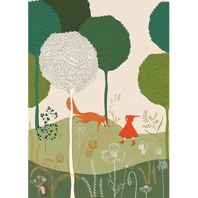 Rasch Papel pintado – Papel pintado fotográfico sobre fieltro con Caperucita Roja en el bosque en verde, beige y rojo de la colección Onszelf Stories – 2,80 m x 2,00 m (largo x ancho) Rasch Papel pintado – Papel pintado fotográfico sobre fieltro con Caperucita Roja en el bosque en verde, beige y rojo de la colección Onszelf Stories – 2,80 m x 2,00 m (largo x ancho)