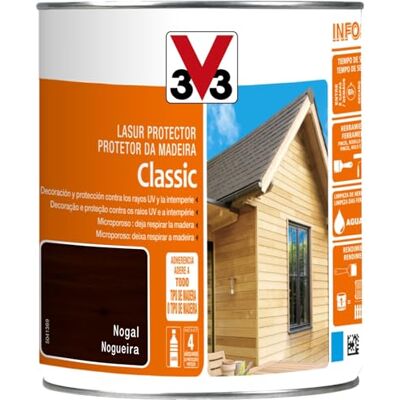 V33 Protector Decorativo De La Madera Classic Satinado Nogal 0,75L V33 Protector Decorativo De La Madera Classic Satinado Nogal 0,75L