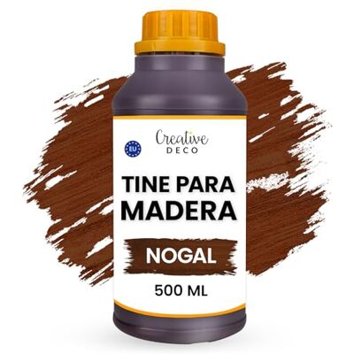Creative 500 ml Barniz Madera Interior Tinte al Agua Color Nogal Creative 500 ml Barniz Madera Interior Tinte al Agua Color Nogal