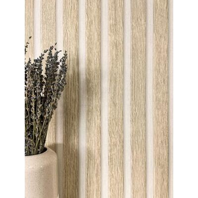 Newroom Papel Pintado Beige Paneles Madera Escandinavo Salón Dormitorio Newroom Papel Pintado Beige Paneles Madera Escandinavo Salón Dormitorio