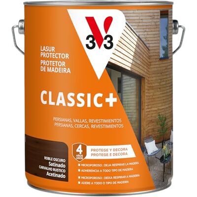 V33 PROTECTOR DECORATIVO DE LA MADERA CLASSIC+ SATINADO ROBLE OSCURO 5L V33 PROTECTOR DECORATIVO DE LA MADERA CLASSIC+ SATINADO ROBLE OSCURO 5L