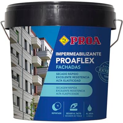 PROA Pintura elástica con fibras para impermeabilización. Blanco. 15 L. PROA Pintura elástica con fibras para impermeabilización. Blanco. 15 L.